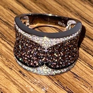 Brown Smoky Quartz Sterling Silver 925 Ring